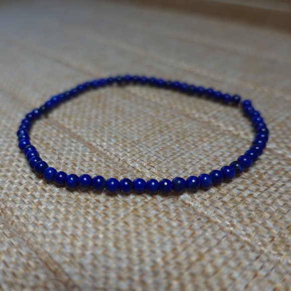 (NWT) Lapis Lazuli Beaded Bracelet (Fits Sm to Lg Wrist) - Picture 3 of 6